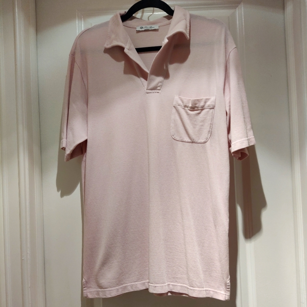 Loro Piana Pink 1 button polo